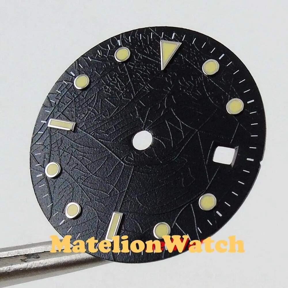 

29.2mm Black Watch Dial Luminous Index Fit DG2813 3804 Miyota8215 821A Movement