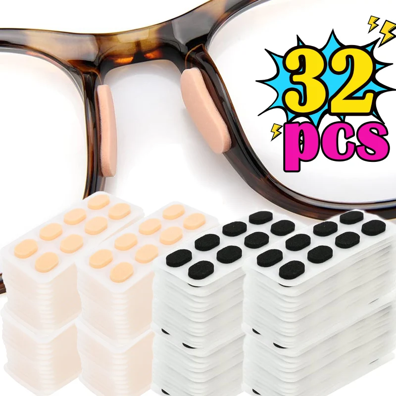 16pairs Soft Anti-slip Glasses Nose Pads EVA Foam Adhesive Sweat Absorb Sponge Nose Pads Eyeglasses Stickers Eyewear Accessories