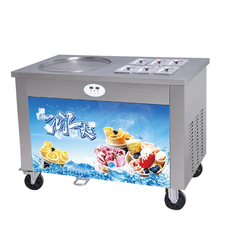 

Snack Equipment Flavor Ice Cream Cold Plate Freezer For Ice Cream Roll Making and Vending