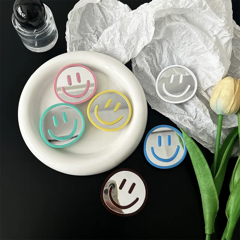 Fashion Portable Smile Mirror Phone Holder Grip Tok Universal Smart Tok For iPhone Samsung Foldable Stand Socket Lazy Bracket