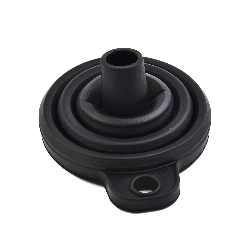 For Car Collapsible Funnel 7cm*6cm Black Silicone Car Oil Gasoline Filling Tool Diameter 9mm Simple Practical Tool