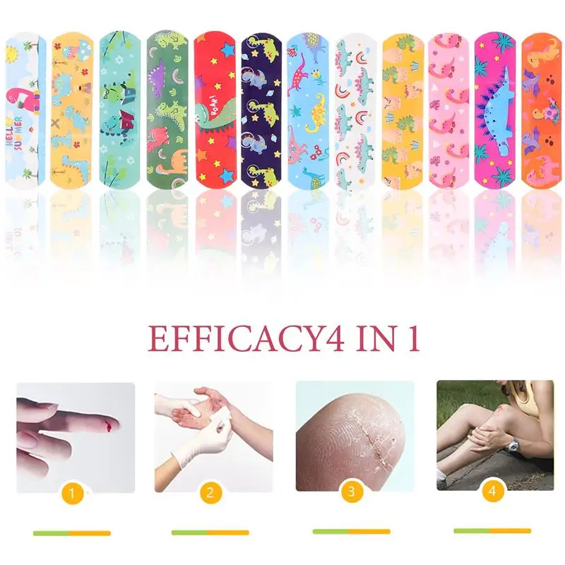 150pcs Cartoon Flexible Bandages Hemostasis Patches Breathable Wound Protectors for Safety