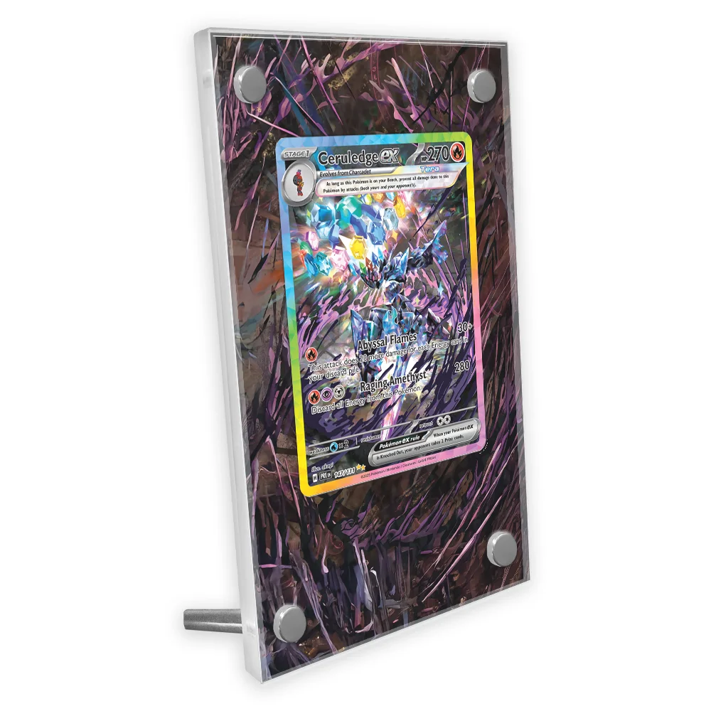 

Pokemon Anime Ceruledge Card Extended Art Display Case Collection Card Extended Painting Psa Display Rack Excluding