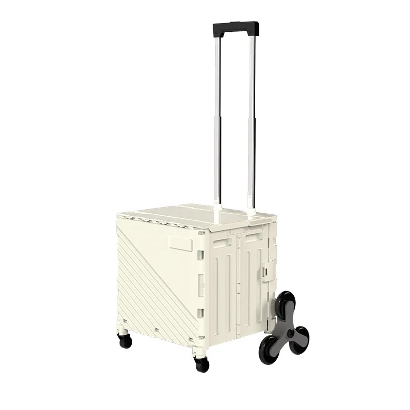 

Folding shopping cart outdoor camping household portable courier trolley street stall pulling goods trailer folding shopping