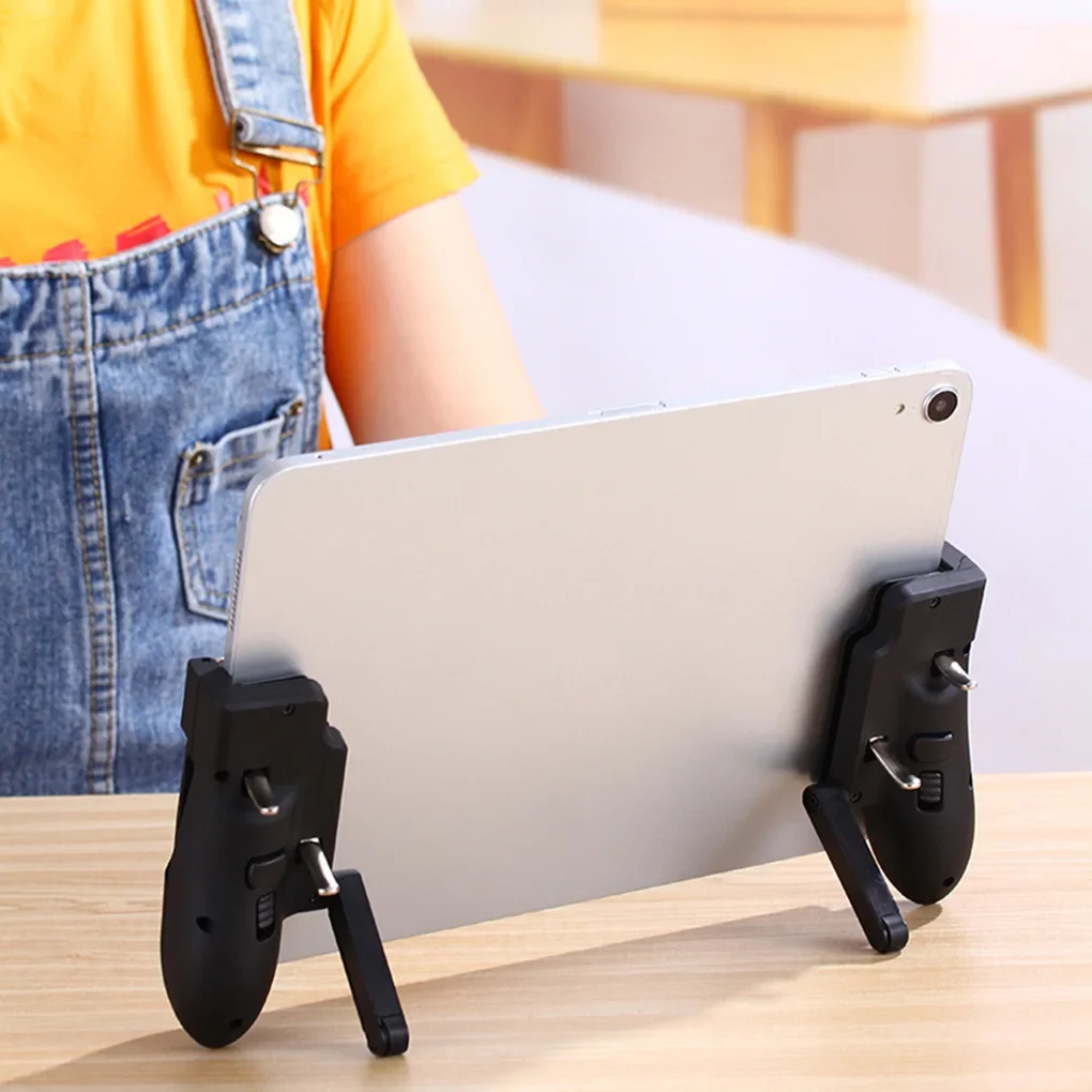 تحكم ألعاب FPS المحمول ، جهاز لوحي ، لوحة ألعاب إطلاق النار ، الزناد ، زر الهدف من النار ، عصا التحكم ، أسود ، أحمر