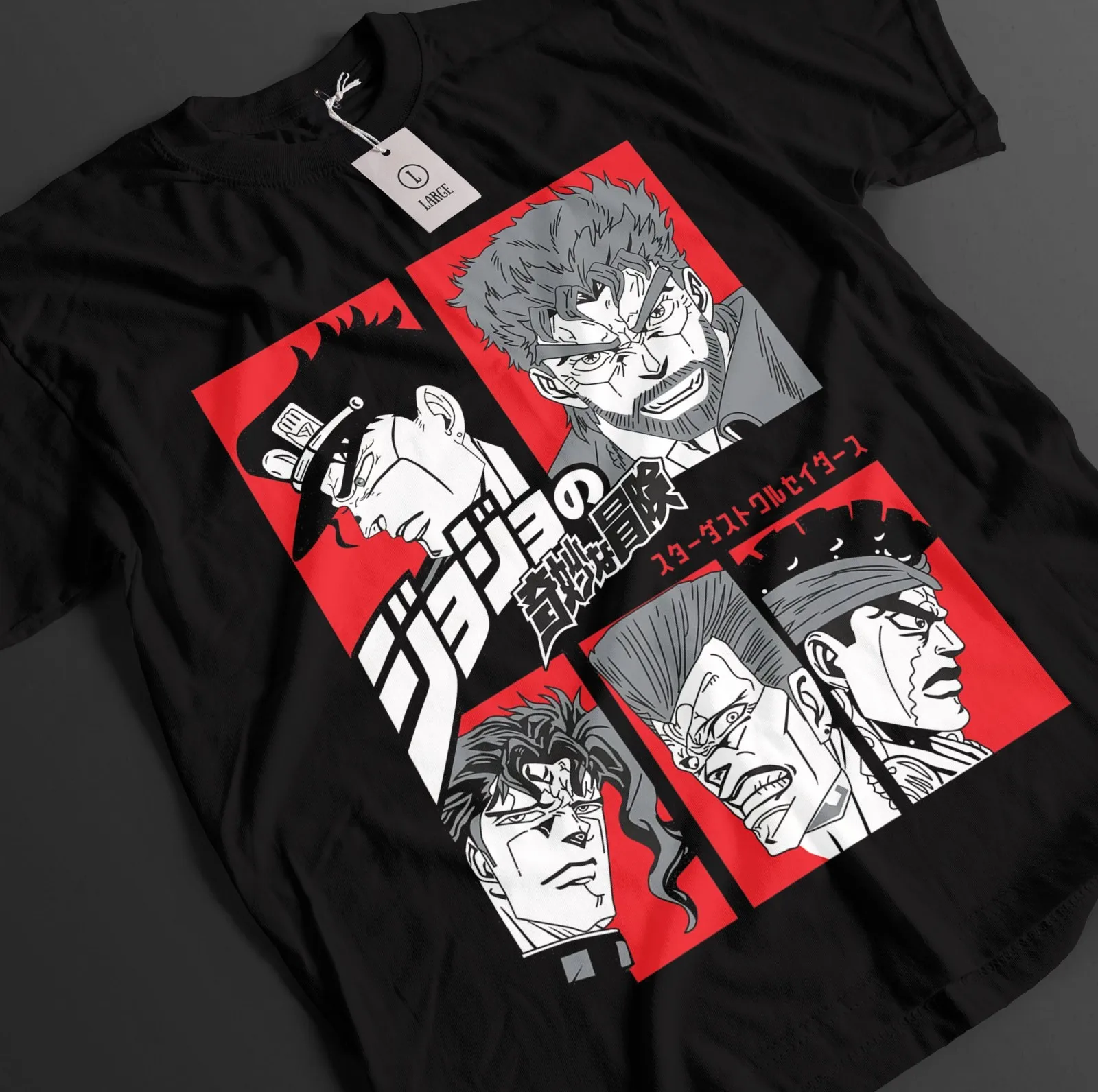 Jojo's Bizarre Adventure T-Shirt Jotaro Tshirt Dio Joseph Shirt Giorno Anime Tee
