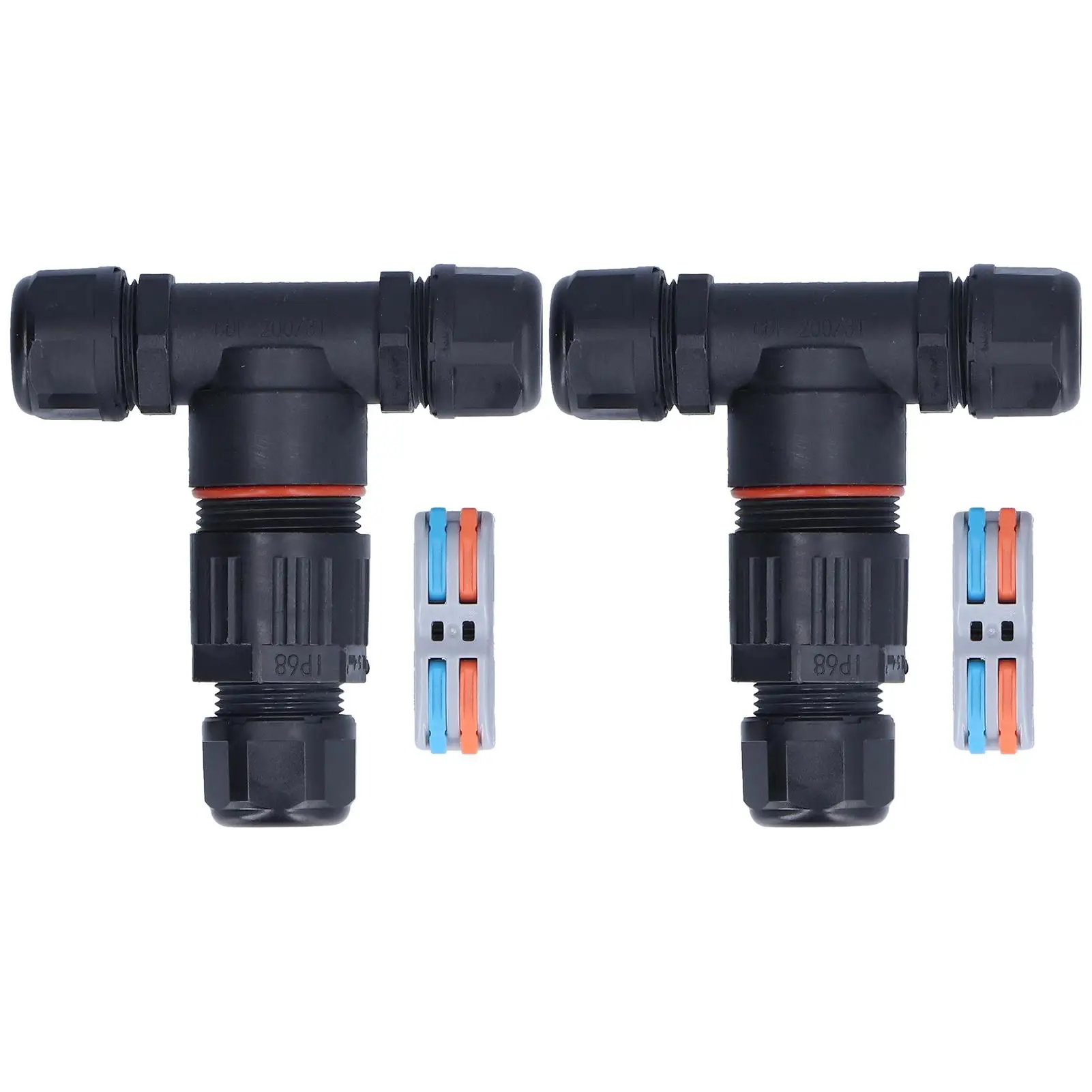 

НАБОР ИЗ 2 ШТ. Водонепроницаемый разъем IP68 3-контактный CDF-200/3T T-типа ВОДОНЕПРОНИЦАЕМЫЙ РАЗЪЕМ QUICK CONNECT