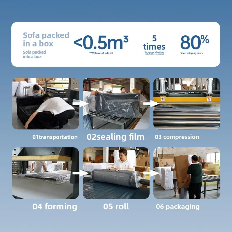 Popular Compression Folding Dual-use Sponge Sofa Bed, 2-meter Small Apartment Lazy Sofa