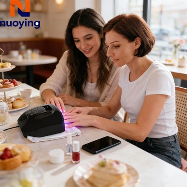 Lampe à ongles UV LED sans fil rechargeable 90W, sécheuse à ongles professionnelle sans fil pour un séchage rapide des ongles