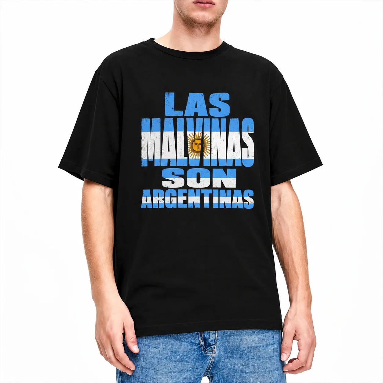 Argentina Pride Las Malvinas Son Argentinas T Shirt for Men's and Women's Cotton Hipster Tee Shirt Y2K Short Sleeve T-shirt