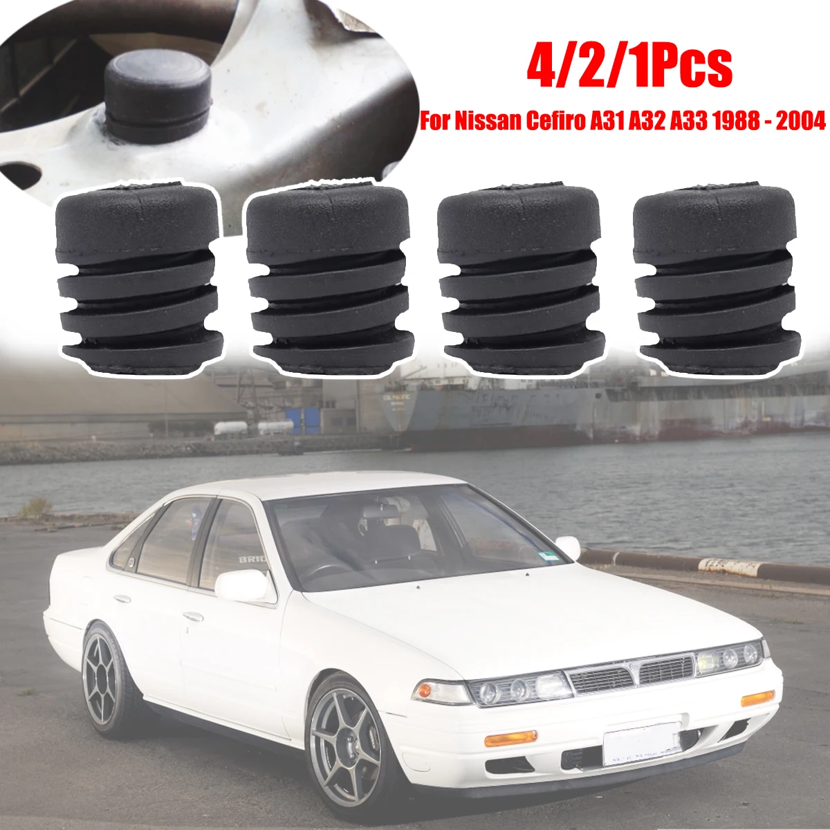 For Nissan Cefiro A31 A32 A33 1988 1989 - 2004 Patrol Y61 Car Bonnet Grommet Mount Sleeve Hood Cushion Insulator Rubber Buffer