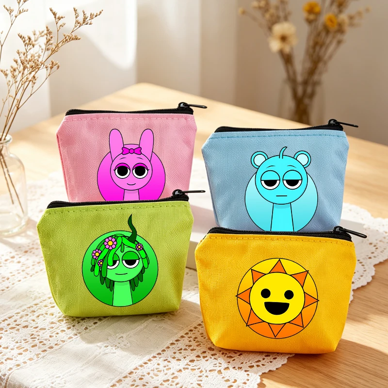 

Sprunki Cute Coin Purse for Boys Girls Anime Cartoon Fashion Mini Pouch Students Key Card Storage Money Bag Portable Clutch Bags