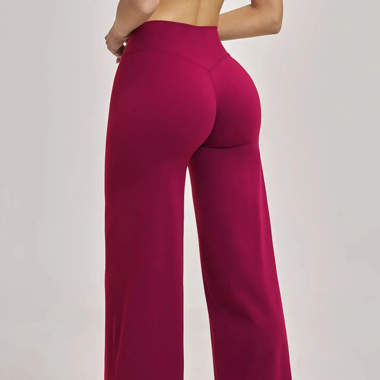 Ningyu Women High Waisted Yoga Pants Wide Legged Workout Casual Pants Comfortable Stylish Activewear Loose Fitting Sports Pants