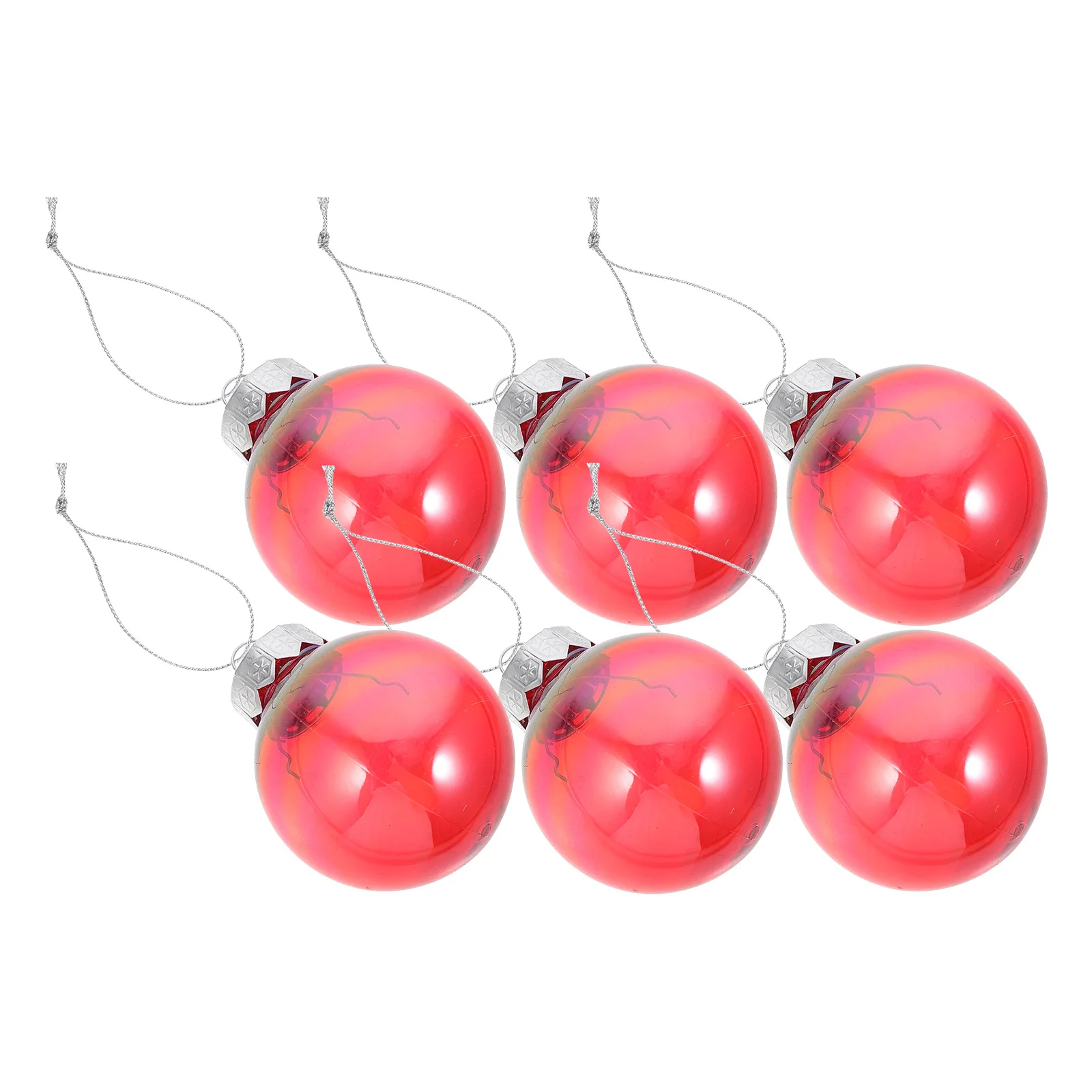 

6Pcs Shatterproof Christmas Ball Ornaments Plastic Hanging Balls for Xmas Tree Holiday Decorations Festive Home Decor