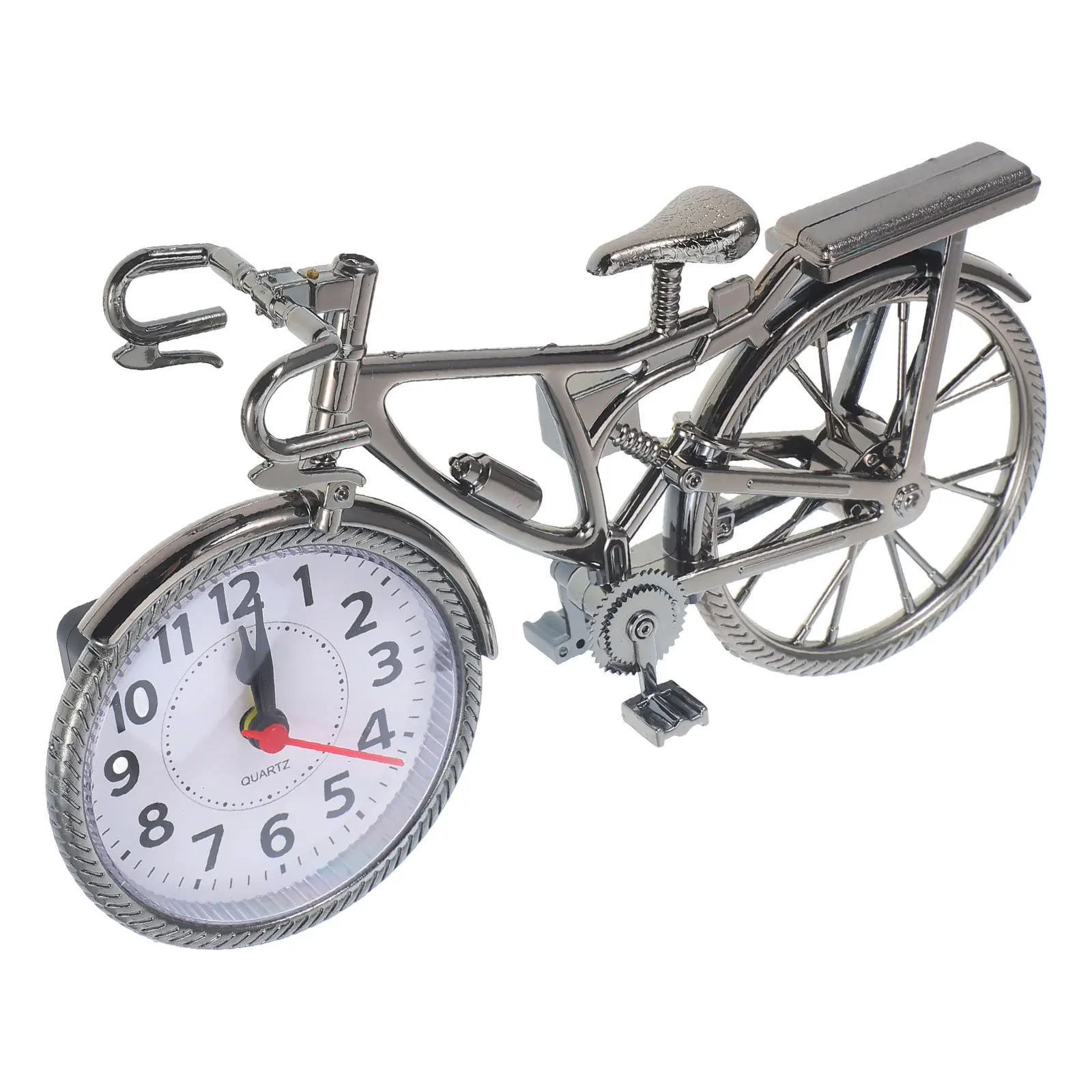 

Retro Vintage Bicycle Alarm Clock Desktop Table Clock Classic Style Office Bedroom Home Decor Home Accessory Dormitory Accessory