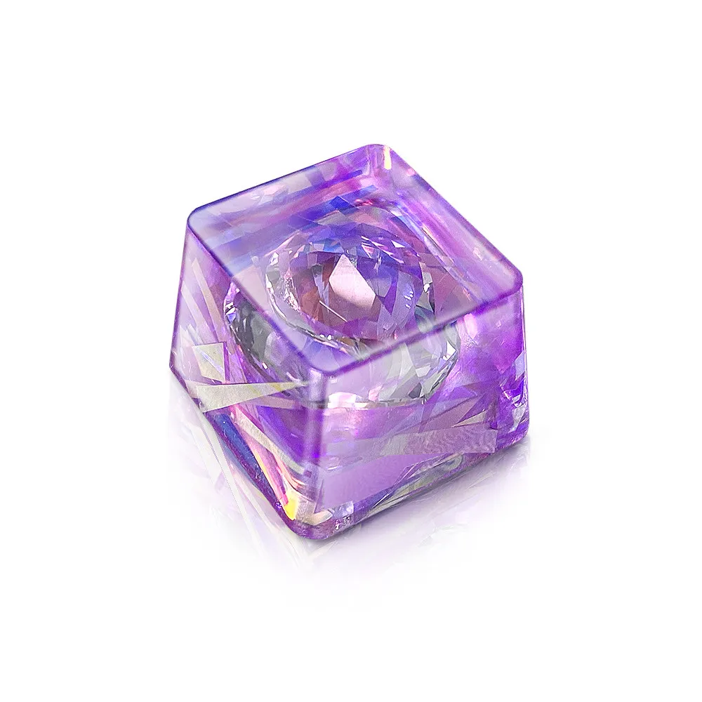 Transparent Resin Keycap Heart of Africa Creative Backlit Custom Keycaps for Cross-AxisMechanical Keyboards -Replacement Keycaps