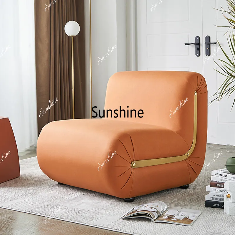 

Light luxury single sofa chair balcony leisure chair Nordic living room comfortable single chair