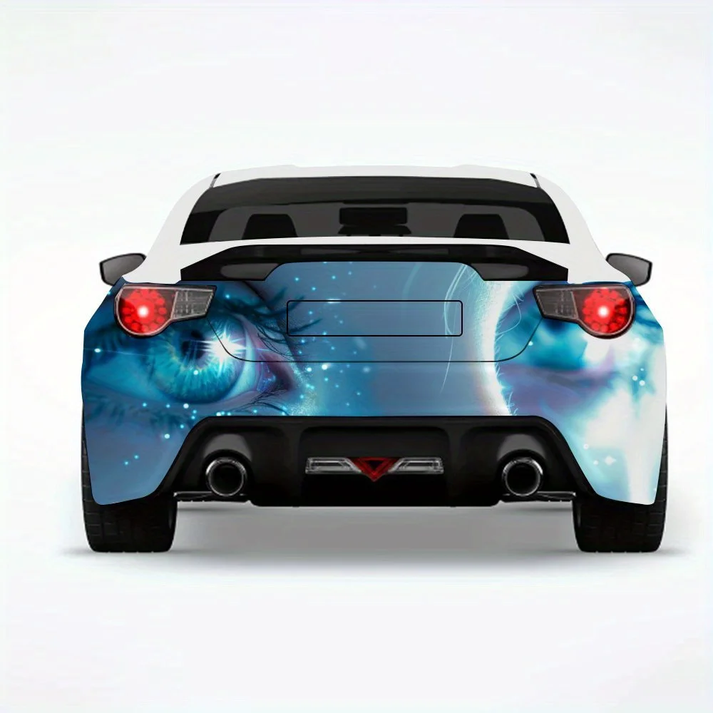 

Dreamy_Blue_Eyes автомобильная наклейка-виниловая наклейка на заднюю часть автомобиля, водонепроницаемые самоклеящиеся виниловые наклейки для хвоста и бампера автомобиля, Decora