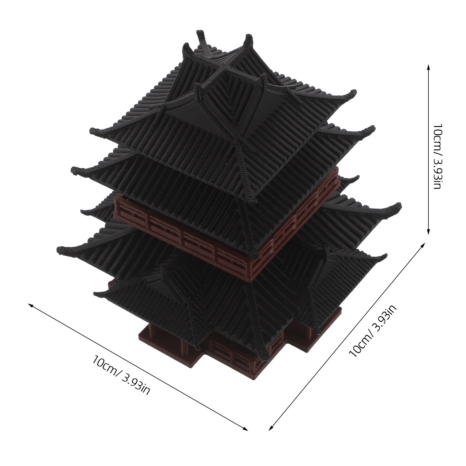 Mini Pagoda Ancient Building Ornament Miniature Chinese Japanese Pavilion Sculpture Zen Garden Accessories Bonsai Aquarium