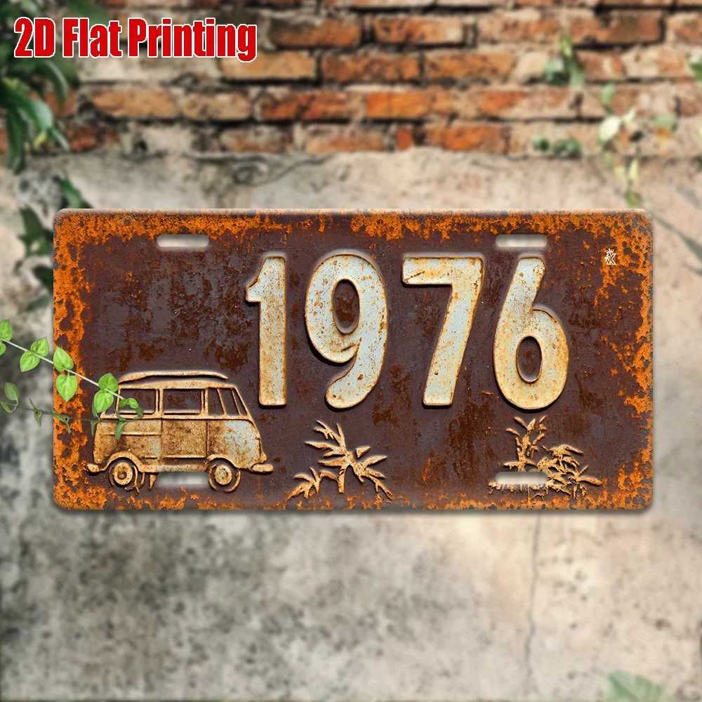 2D Flat, 2D Flat Printing, 1pc, Vintage Metal Sign, Outdoor Wall Art (11.8