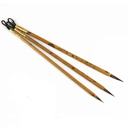 Stone Badge Hair Calligraphy Brush Hook Line White Drawing Watercolor Chinese Painting Brush Small Regular Script Chinese Brush
