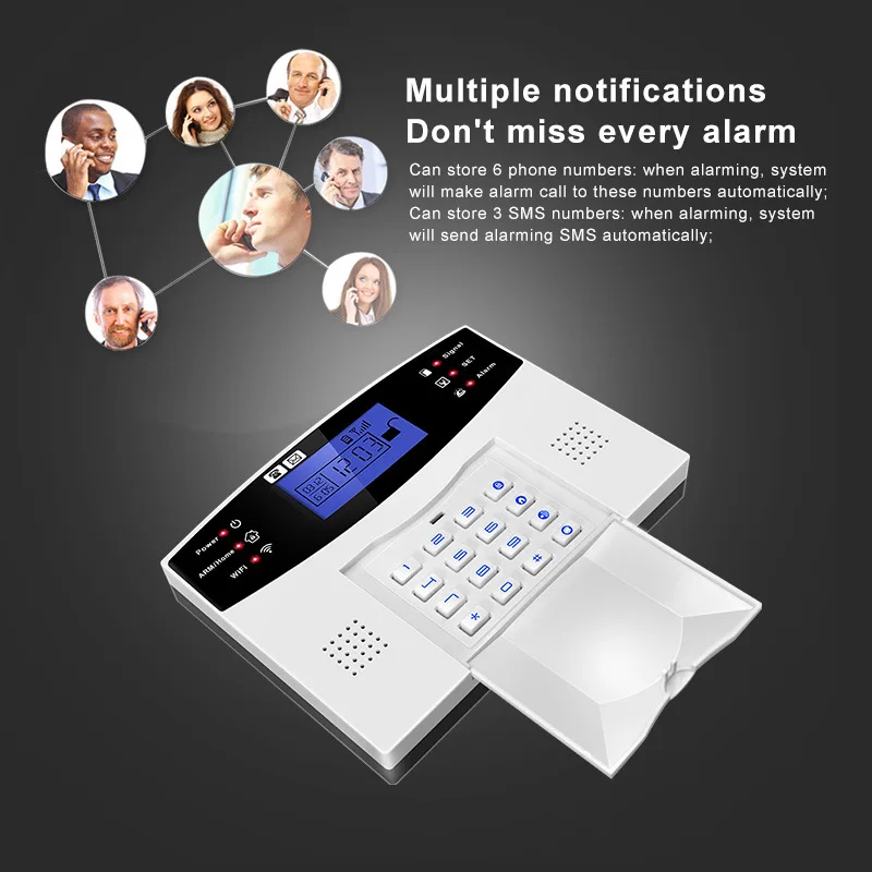TUYA APP GSM & WIFI Home Security Alarm System Wireless Alarm Host Remote Control