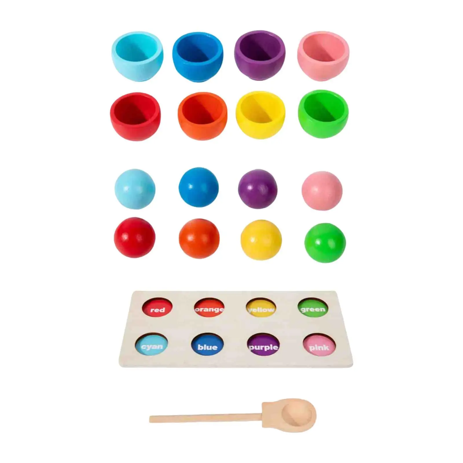 Boules arc-en-ciel dans des tasses, jouet sensoriel Montessori, cadeau Parent-enfant, activités interactives, Classification des couleurs pour enfants
