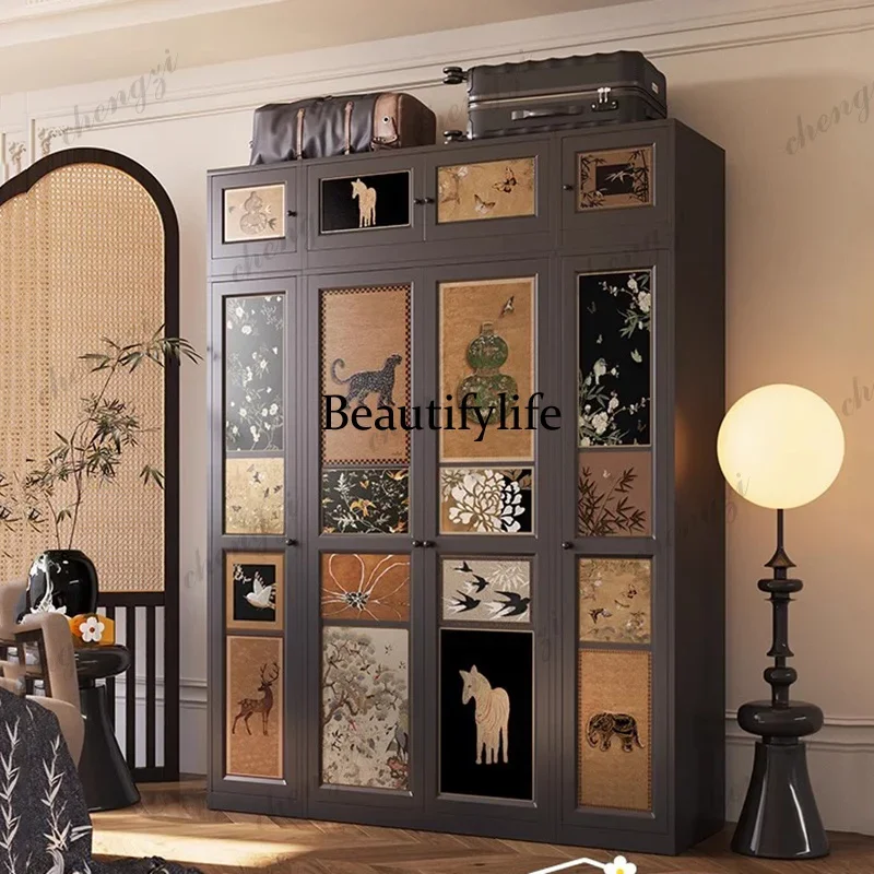 Jewelry Storage Clothes Closet Simple Nordic Minimalist Wooden Wearable Wardrobe Modern Makeup Cabinet Armario Home FurnitureN13