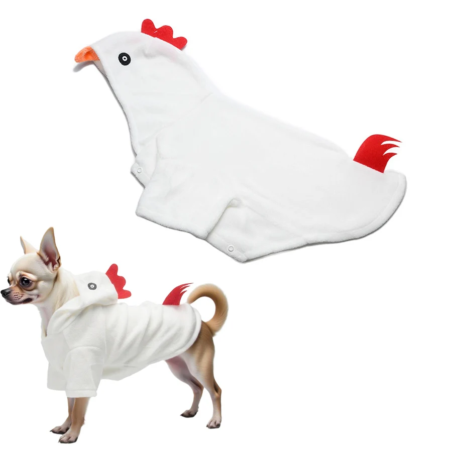 

Dog Halloween Costume 3D Chicken Designer, Dog Thanksgiving Hoodies for Small Medium Pet Cute Animal Cosplay Clothes for Dogs
