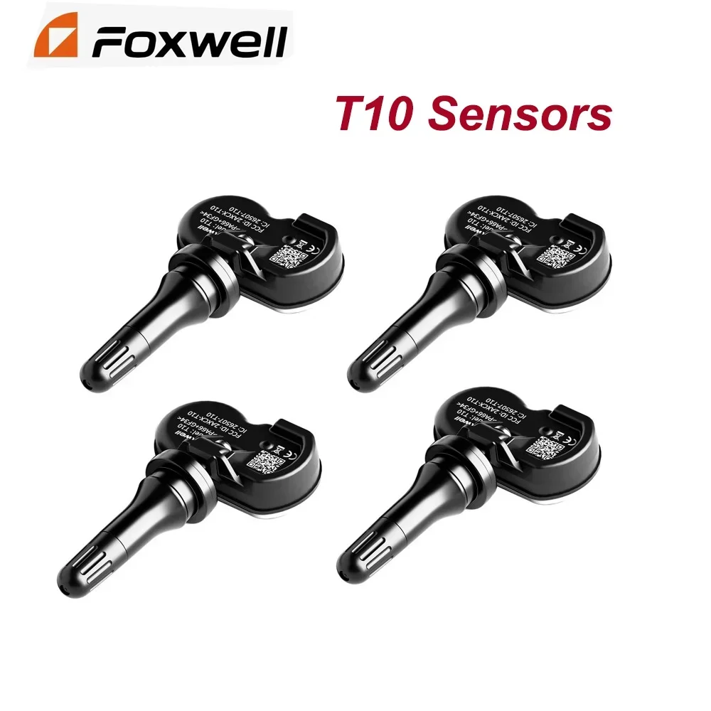 4pcs Foxwell T10 Sensors for Foxwell T1000 TPMS Tool / Foxwell T2000 for Programming Data Tire Pressure Monitoring System Tester