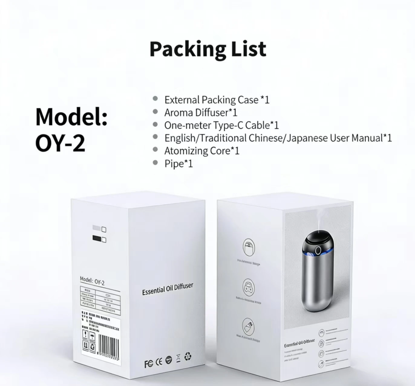 Auto Lufterfrischer AI Smart Aroma Diffusor Ätherisches Öl Raumduft USB Lade Geruch Verteiler Aromatherapie Maschine – Detail 12