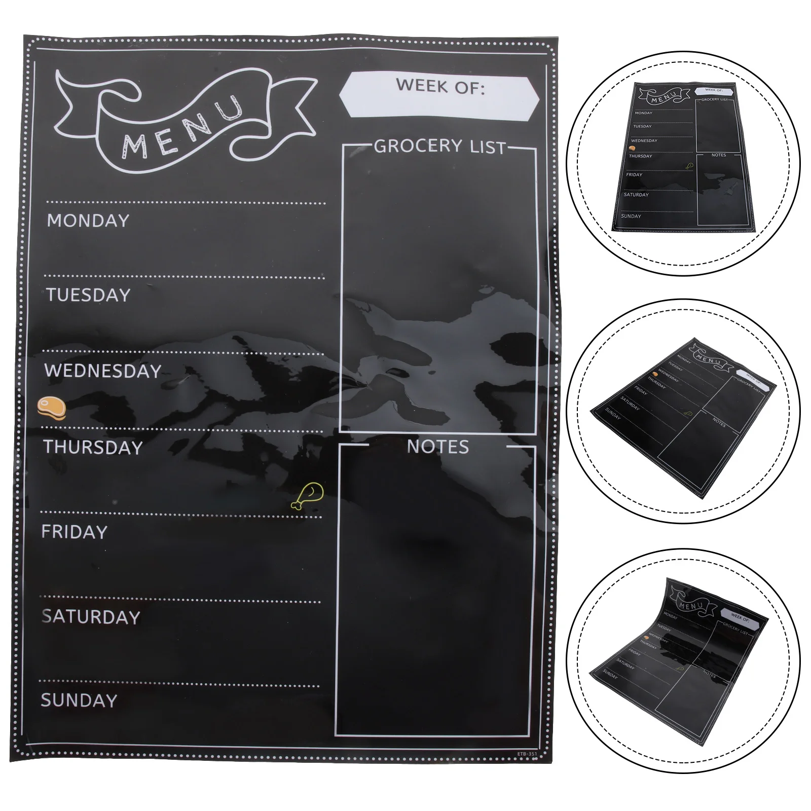 

Magnetic Blackboard Sheet Kitchen Fridge Menu Board Home Sticker Dry Erase Board Easy Erase Magnetic Blackboard Sheet