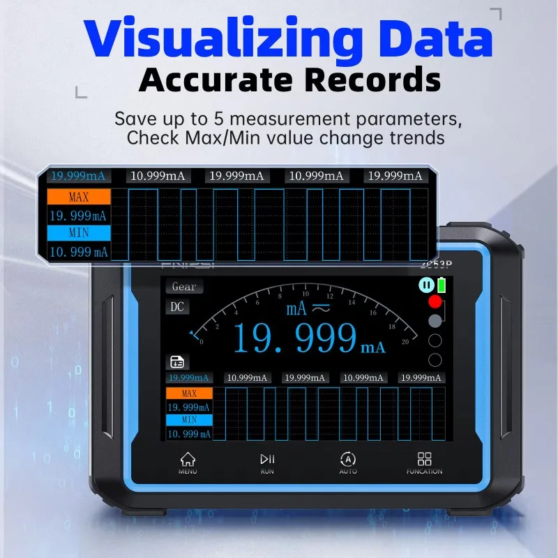 2C53P 50MHz デジタルオシロスコープ、250MSa/s デュアルチャンネル 4.3 インチスクリーン 3-in-1 マルチメーター & 信号発生器 TFT ディスプレイ