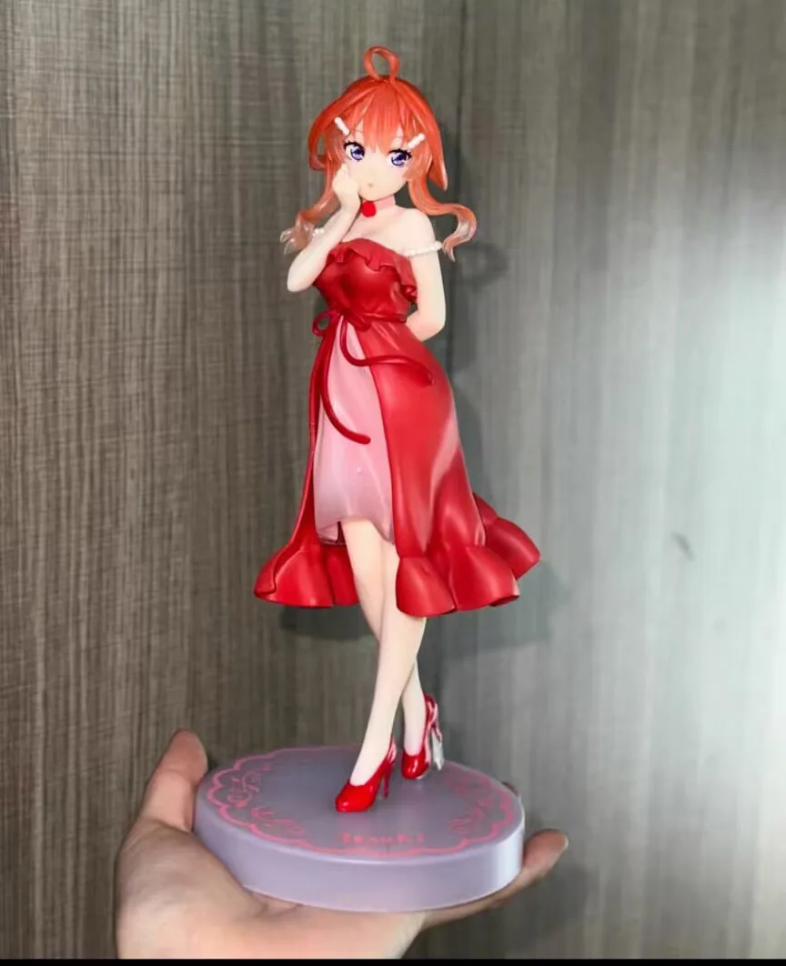 2025 menor preço japonês original anime figura nakano itsuki vestido vermelho figura de ação brinquedos modelo colecionável para meninos