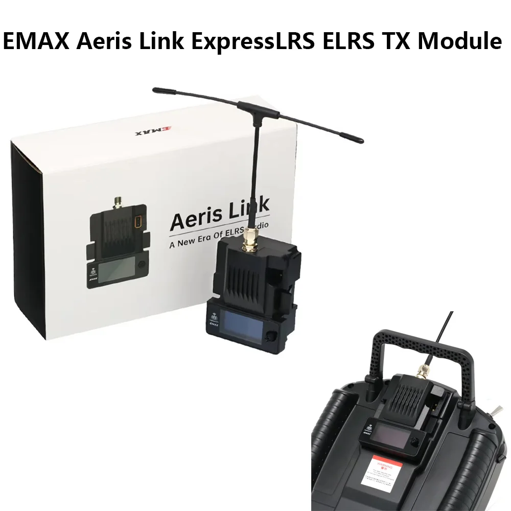 EMAX Aeris Link ExpressLRS ELRS TX Module 2.4G 915MHz With OLED Screen And Cooling Fan For RC FPV Drone  Parts