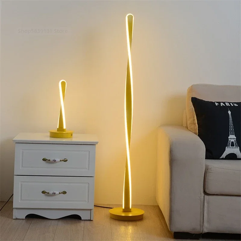 Modern Free Standing Lamps for Living Room Aluminum Floor Lamp Study Beside Lamp Stand Home Deco Lamp Floor Led Dimmable Lights