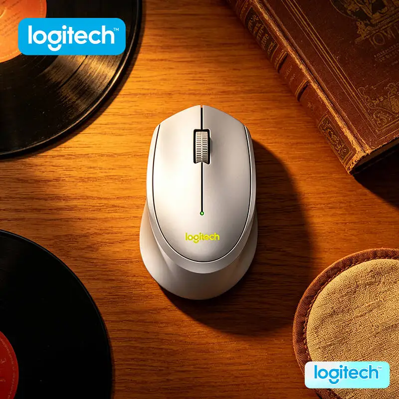 Logitech M330 Silent Wireless Mouse 2.4GHz USB Nano Receiver Quiet Click Firm for PC Laptop Mac Office Desk Space