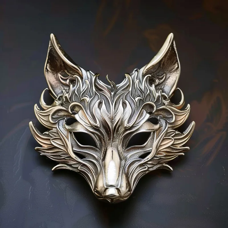 Enamel fox mask brooch fashion clothing accessories corsage pendant private customization