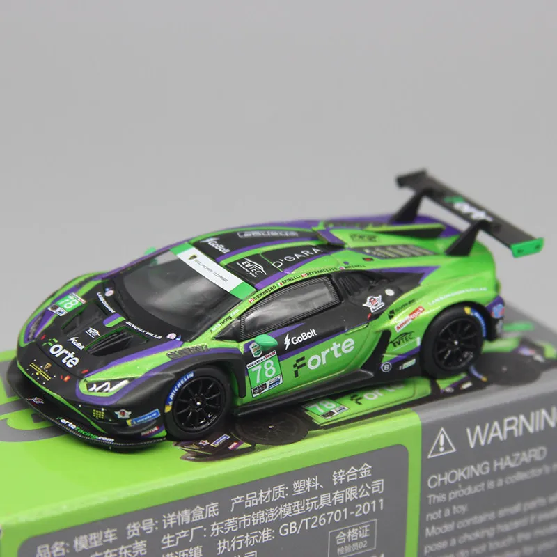 

MINIGT 1/64 1062 Lamborghini Huracán GT3 EVO2 #78 Forte Racing 2024 Car Alloy Toys Motor Vehicle Diecast Metal Model