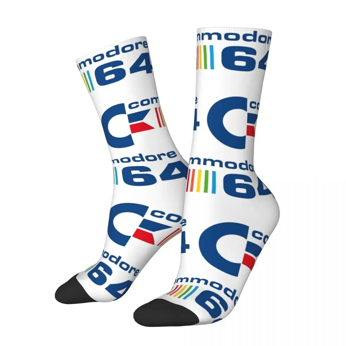 Men's Commodore 64 Computing Socks Warm Casual Retro Logo Socks Harajuku Merchandise Middle TubeSocks Small Gifts