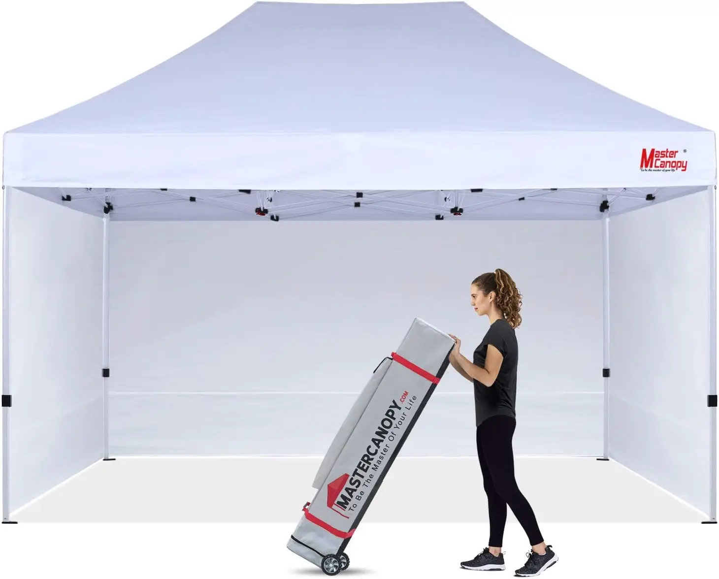 Heavy Duty Pop-Up Canopy Tent With Sidewalls (10X15,White)