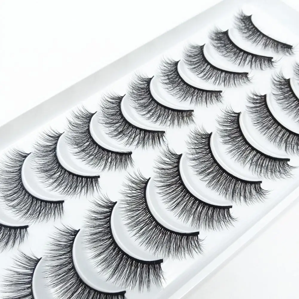 10Pairs Ultra-Natuurlijke Krullend Ontwerp 3D Valse Wimpers Make Nep Wimpers Faux Cils Make Up Beauty Tools 10 Stijlen