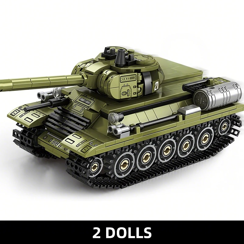 

WW2 Military Building Blocks Tank Armored Vehicle Truck Combat Vehicle Tank Model DIY Boys Toy Kids Christmas Holiday Gift