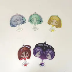 Land of The Lustrous KeyChain Women Anime Key Chain for Men Key Ring Acrylic Car Pendant Japan Cos Girls Gift Phosphophyllite