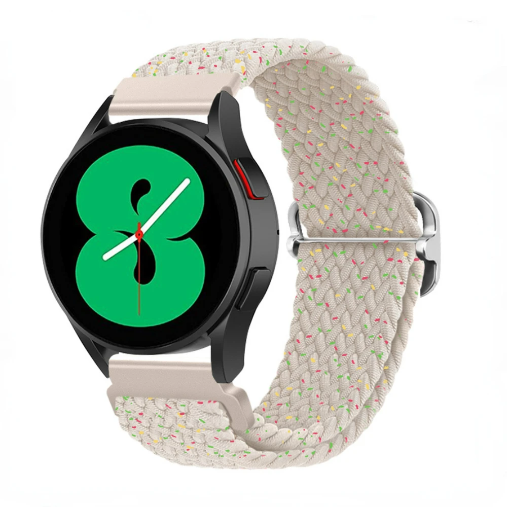 20mm 22mm Braided Solo Loop Strap For Samsung Watch 5/4/3 Active 2/Huawei Watch 3/GT Nylon Elastic Bracelet Amazfit GTR/GTS Belt