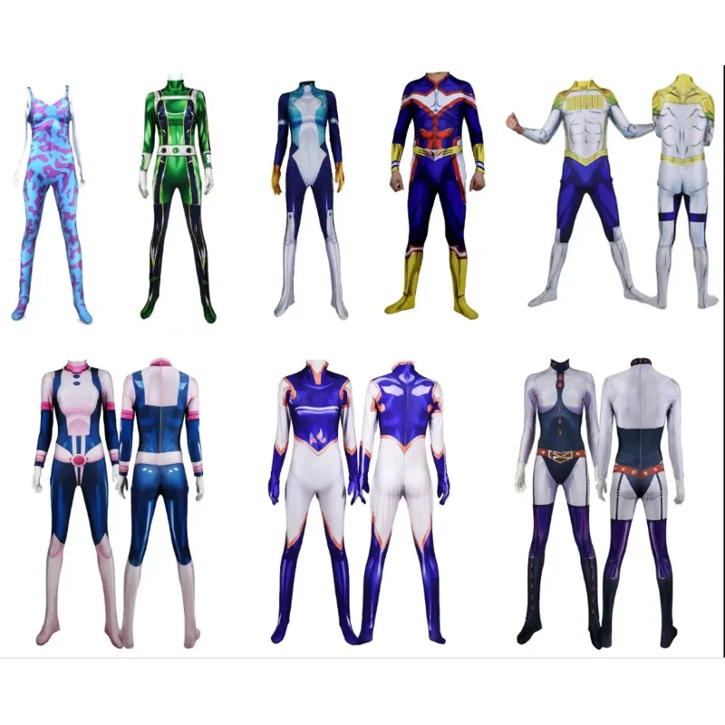 My Hero Academy Boku No Hero Academia MT Lady Mina Ashido Midnight All Might Nejire Hado Froppy URARAKA Cosplay Zentai Costumes