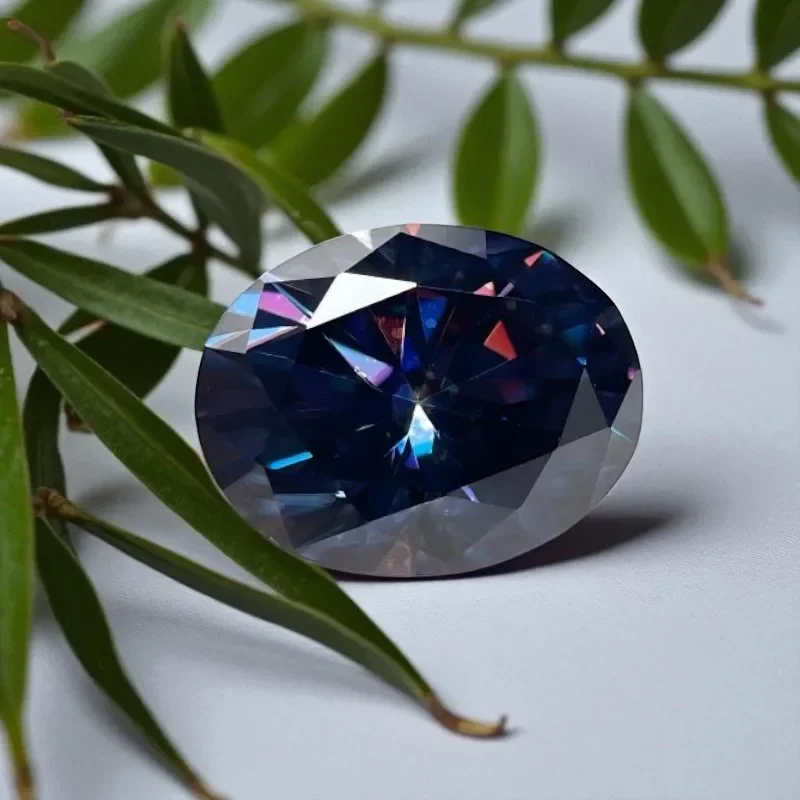 

NEW Top Quality Oval Cut Moissanite Stone Emperor Purple Color Loose Beads For Diy Jewelry Making With Certificate