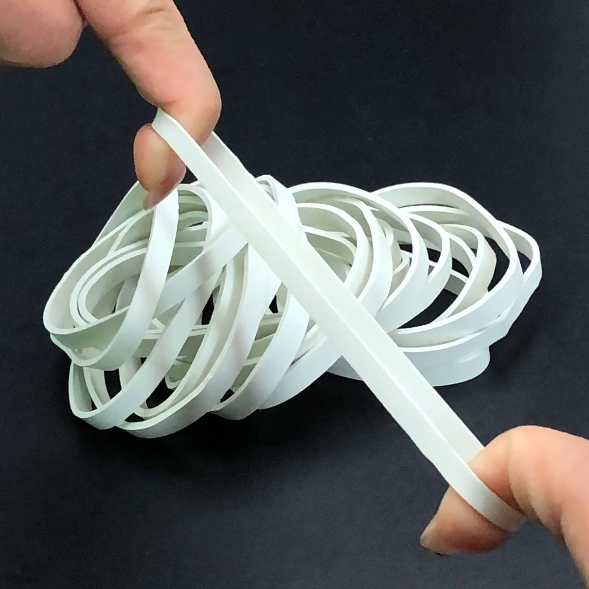 100pcs Rubber Bands White Color Home Kitchen Office Workshop Warehouse Rubber Elastic Hight Elasticity Stationery Supplies