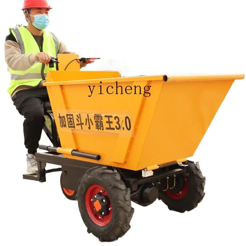 

construction site electric hand push dump truck tool handling manure loading truck