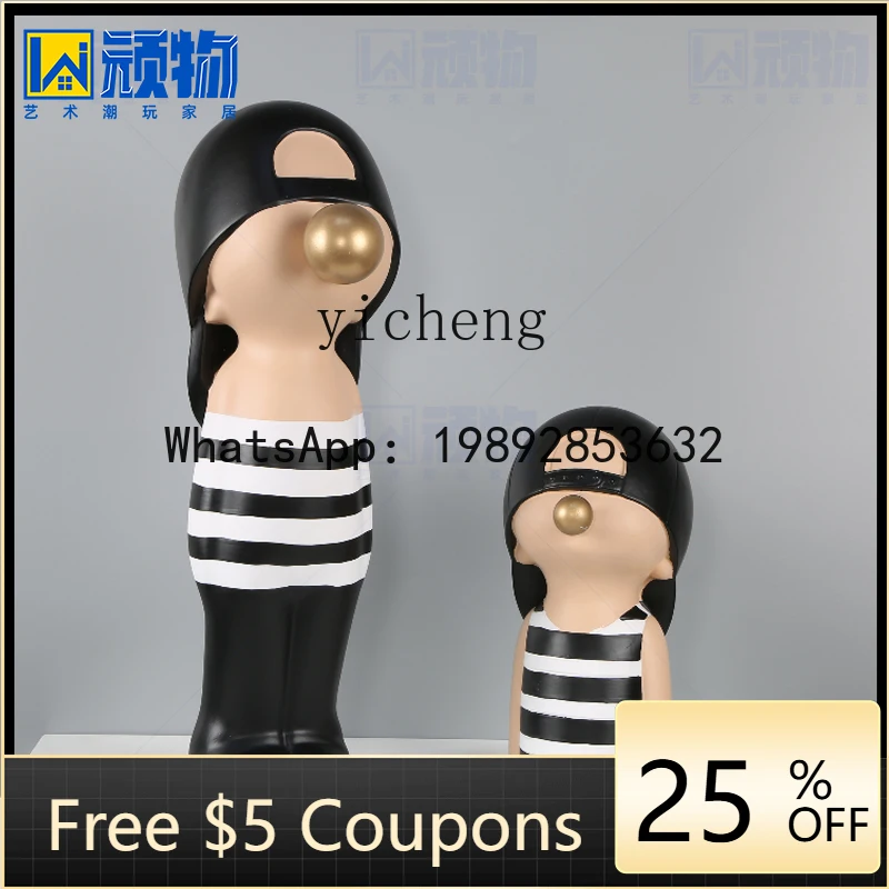 

U3 Modern Simple Abstract Cartoon Character Sculpture Ornament Model House Sales Office Living Room Home Decorations